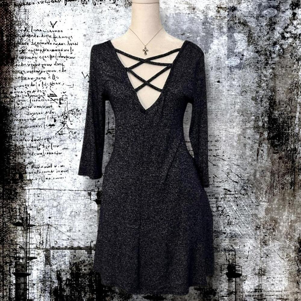 whimsical cool undertone washed grey long top/dress